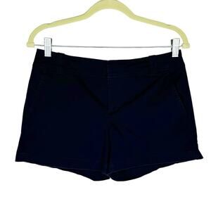 New York & Company Navy Blue Cotton Blend Shorts Preppy Bottoms Sz 2